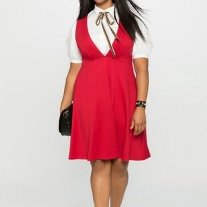 Eloquii Dresses - Eloquii Size 26 Red Deep V Layering Dress Eloquii Dresses - Eloquii Size 26 Red Deep V Layering Dress